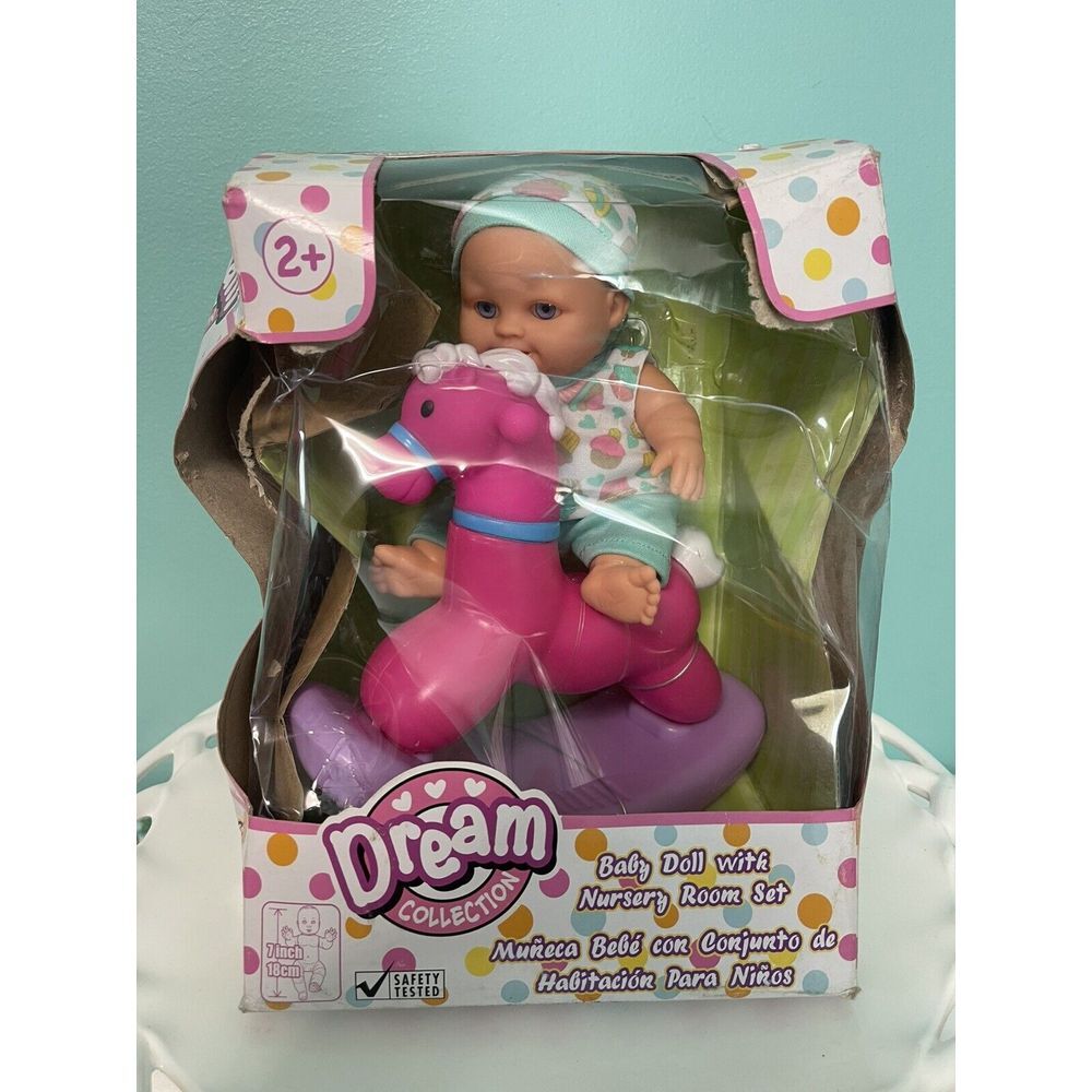 Dream Collection Soft Doll with Pony 10.5 in Bin-M